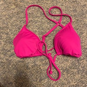 Tie front bathing suit top